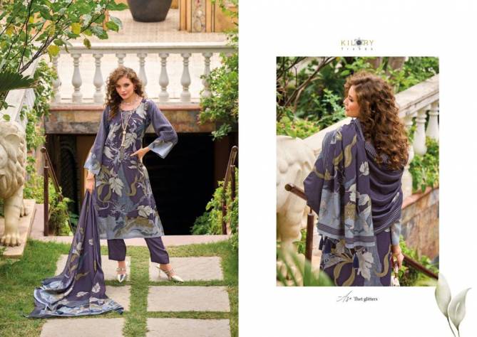 Zara By Kilory Digital Printed Viscose Muslin Dress Material Catalog
